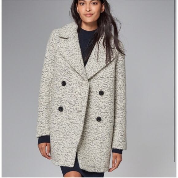 Abercrombie & Fitch wool speckled peacoat sz: Medium - Picture 1 of 14